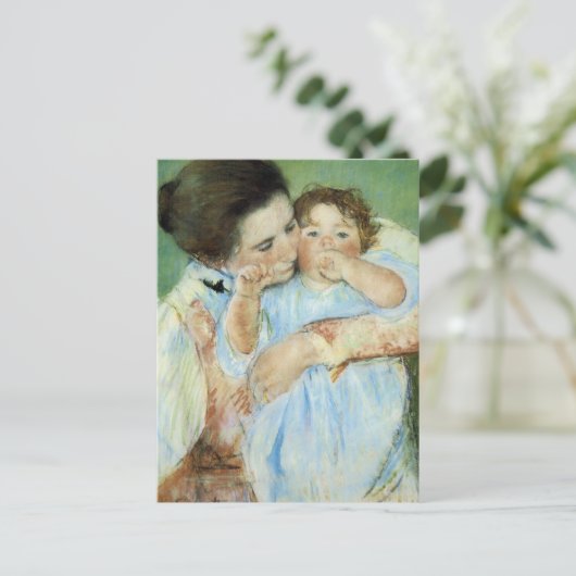 Moeder en kind briefkaart (Staand voorkant)