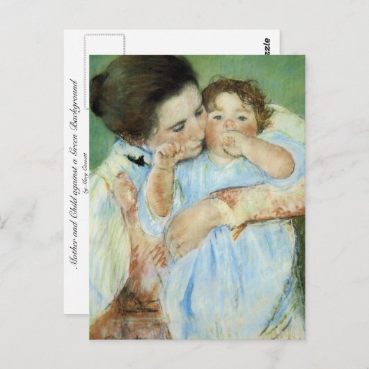 Moeder en kind briefkaart (Voorkant / Achterkant)