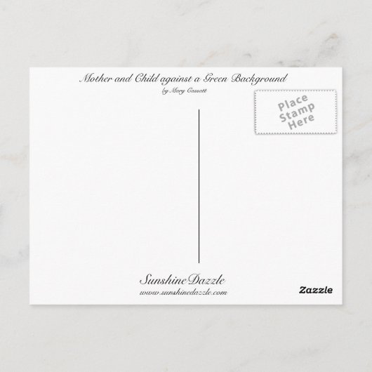Moeder en kind briefkaart (Achterkant)