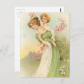  moeder en kind briefkaart (Voorkant / Achterkant)