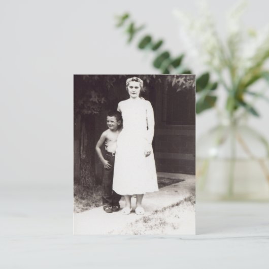 Moeder en kind briefkaart (Staand voorkant)