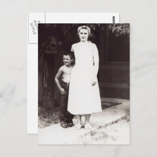 Moeder en kind briefkaart (Voorkant / Achterkant)