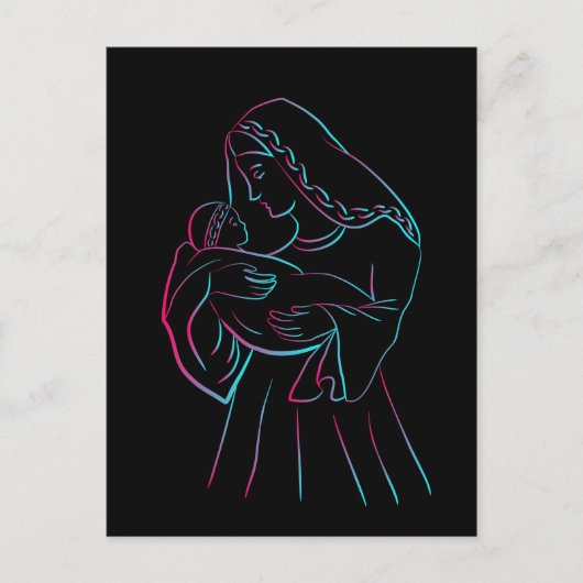 Moeder en kind briefkaart (Voorkant)