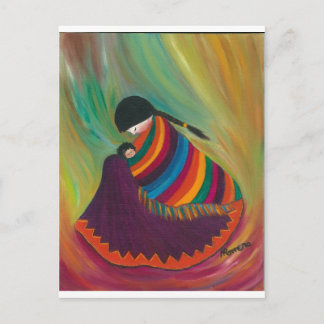 Moeder en kind briefkaart