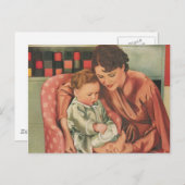 moeder en kind briefkaart (Voorkant / Achterkant)