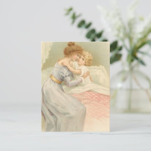 moeder en kind briefkaart (Staand voorkant)