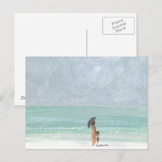 Moeder en kind briefkaart (Voorkant / Achterkant)