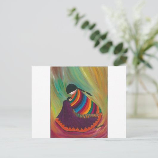 Moeder en kind briefkaart (Staand voorkant)