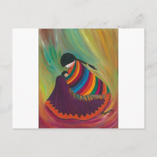 Moeder en kind briefkaart (Voorkant)