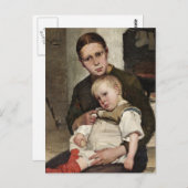 Moeder en kind briefkaart (Voorkant / Achterkant)