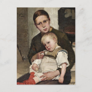 Moeder en kind briefkaart