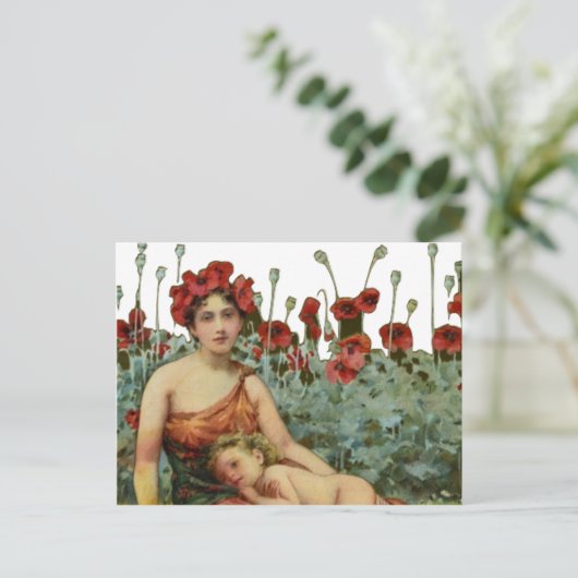 Moeder en kind briefkaart (Staand voorkant)