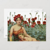 Moeder en kind briefkaart (Voorkant / Achterkant)