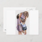 Moeder en kind briefkaart (Voorkant / Achterkant)