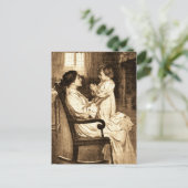 moeder en kind briefkaart (Staand voorkant)