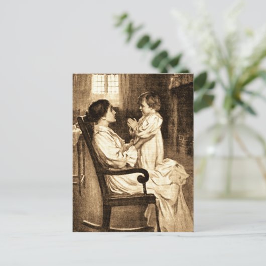  moeder en kind briefkaart (Staand voorkant)