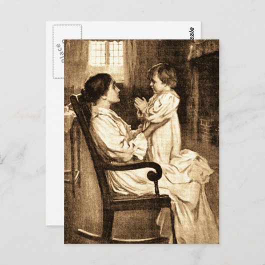 moeder en kind briefkaart (Voorkant / Achterkant)