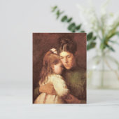 Moeder en kind briefkaart (Staand voorkant)