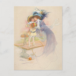 Moeder en kind briefkaart