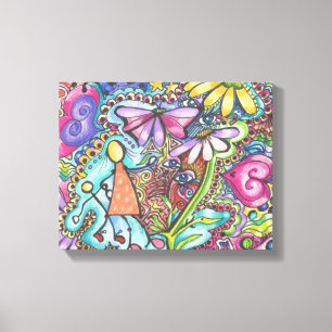 Moeder en kind canvas afdruk