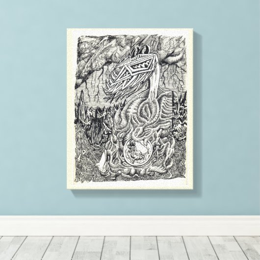 Moeder en kind canvas afdruk (Insitu (Houten vloer))