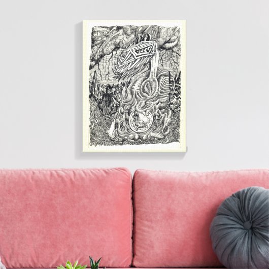 Moeder en kind canvas afdruk (Insitu (Woonkamer))