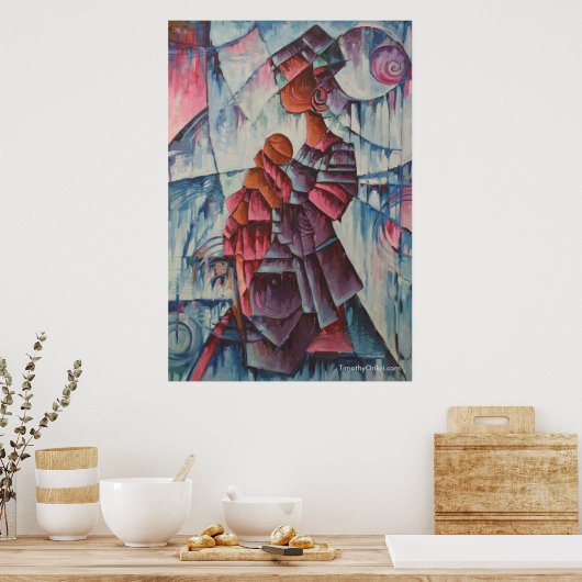 Moeder en kind - Canvas afdrukken Poster (Keuken)