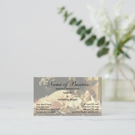 Moeder en kind (Cherries) Lord Frederic Leighton Visitekaartje (Staand voorkant)