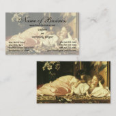 Moeder en kind (Cherries) Lord Frederic Leighton Visitekaartje (Voorkant / Achterkant)