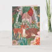 Moeder en kind Deer Moederdag Kaart (Voorkant)