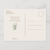 moeder en kind die Daisy Chains maken Feestdagenkaart (Achterkant)