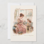  moeder en kind die Daisy Chains maken Feestdagenkaart (Voorkant)