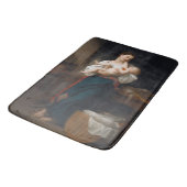 Moeder en kind (door Bouguereau) Badmat (Gekanteld)