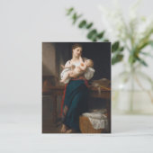 Moeder en kind (door Bouguereau) Briefkaart (Staand voorkant)