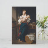 Moeder en kind (door Bouguereau) Briefpapier (Staand voorkant)