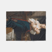 Moeder en kind (door Bouguereau) Fleece Deken (Voorkant (Horizontaal))