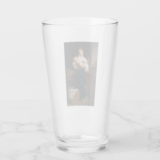 Moeder en kind (door Bouguereau) Glas (Achterkant)