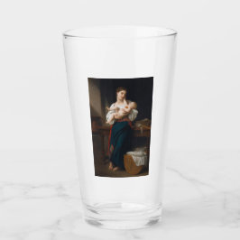 Moeder en kind (door Bouguereau) Glas