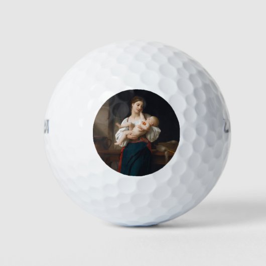 Moeder en kind (door Bouguereau) Golfballen (Voorkant)