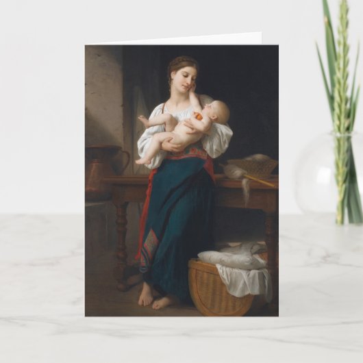 Moeder en kind (door Bouguereau) Kaart (Voorkant)