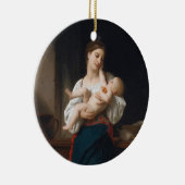 Moeder en kind (door Bouguereau) Keramisch Ornament (Rechts)