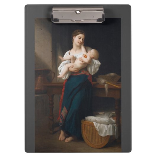 Moeder en kind (door Bouguereau) Klembord (Voorkant)
