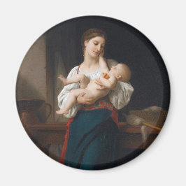 Moeder en kind (door Bouguereau) Magneet