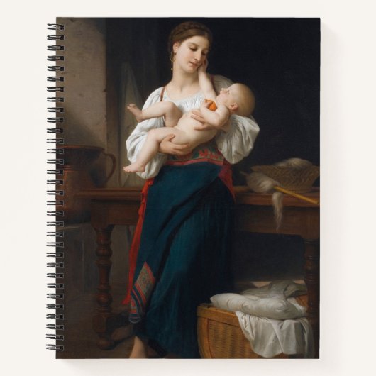 Moeder en kind (door Bouguereau) Notitieboek (Voorkant)