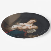 Moeder en kind (door Bouguereau) Papieren Bordje (Gekanteld)