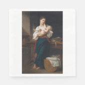 Moeder en kind (door Bouguereau) Servet (Voorkant)