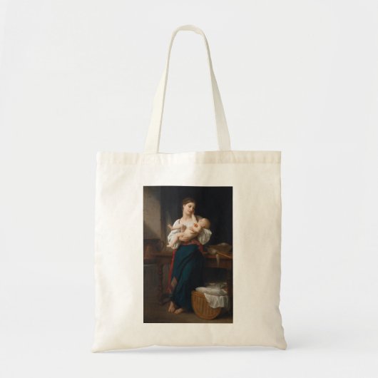 Moeder en kind (door Bouguereau) Tote Bag (Voorkant)