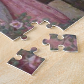 Moeder en kind door een rivier met wilde Rozen Legpuzzel (Zijkant)