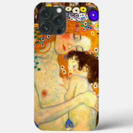 Moeder en kind door Gustav Klimt Art Nouveau iPhone 13 Pro Max Hoesje
