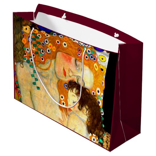 Moeder en kind door Gustav Klimt Art Nouveau Groot Cadeauzakje (Achterkant Gekanteld)